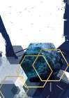Hexagon Landscape Gold 2 Art Print by Urban Epiphany