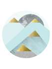 Turquoise Gold Mountains Art Print by Urban Epiphany