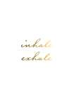 Inhale Exhale Gold Art Print by Urban Epiphany