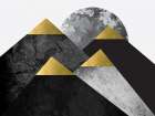 Black and Gold Mountains 2 Art Print by Urban Epiphany