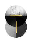 Black Grey Gold Circles 1 Art Print by Urban Epiphany