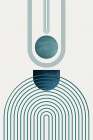 Mid CenturyModern Navy Teal 1 Art Print by Urban Epiphany