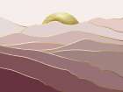 Landscape Pink Gold Art Print by Urban Epiphany
