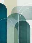 Green Linen Mountains 2 Art Print by Urban Epiphany