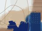 Modern Blue And Tan Art Print by Urban Epiphany