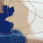 Blue And Tan Abstract 2 Art Print by Urban Epiphany