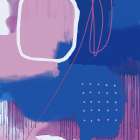 Blue And Purple Abstract 1 Art Print