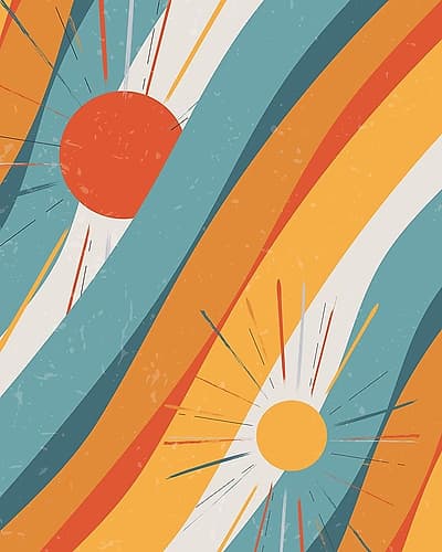 Retro Fun 2 Coastal Print