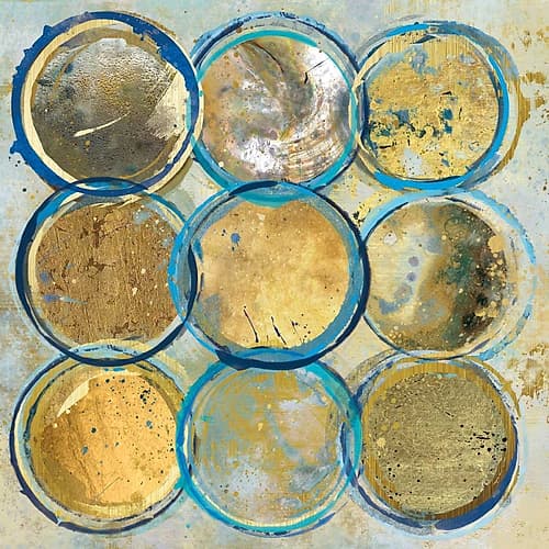 Indigo Gold Art Print