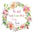 Floral Scripture Wreath I Art Print