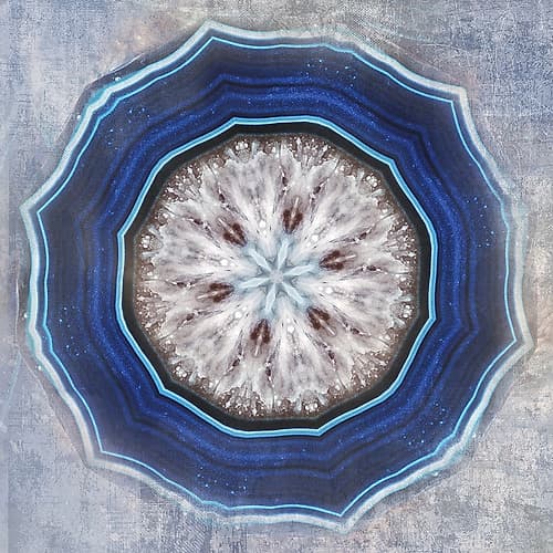 Kaleidoscope Blue Agate I Art Print