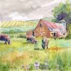 Spring Barn Art Print