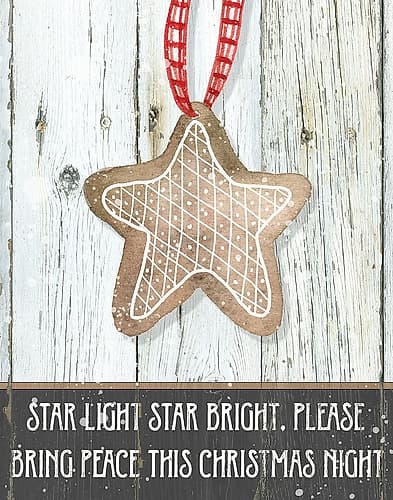 Gingerbread Star Art Print