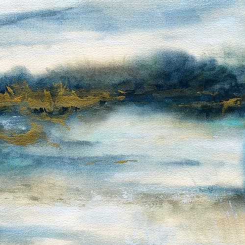 Golden Marshlands Art Print by Carol Robinson