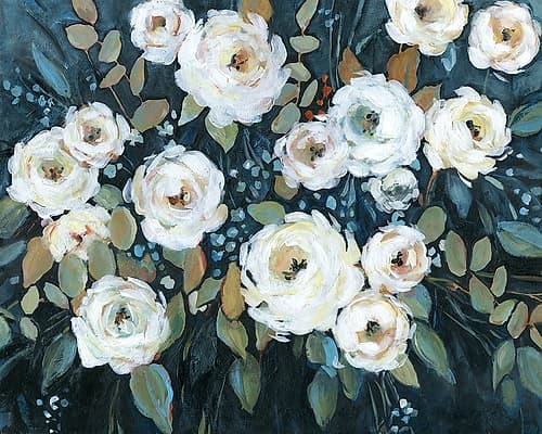 Moonlit Garden I Art Print