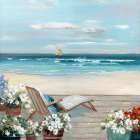 Beach House View Art Print
