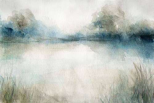 Still Evening Waters I Art Print by Carol Robinson