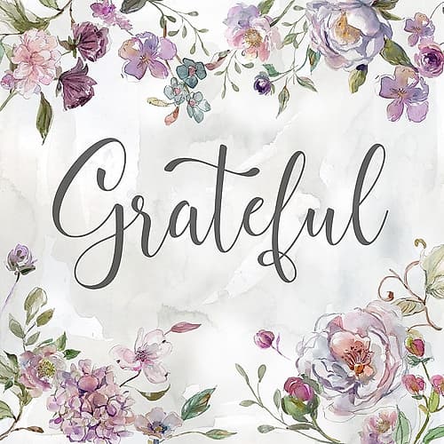 Cottage Floral Grateful Art Print
