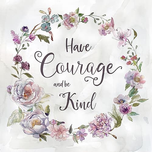 Cottage Floral Kind Art Print