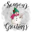 Snowman Seasons Greetings Art Print