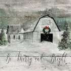 Merry and Bright Barn Art Print