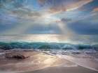 Aqua Blue Morning Art Print