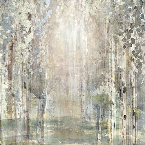 Birch Wood Clearing Landscape Print