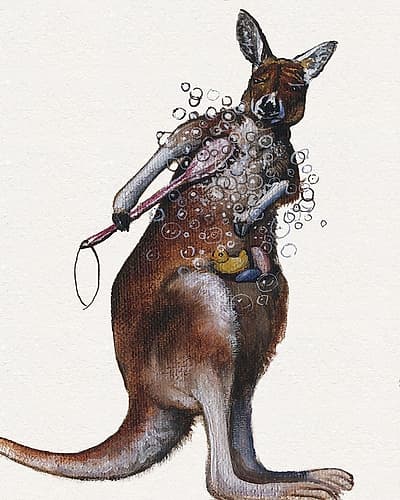 Bath Animals IV Art Print by Kari Brooks