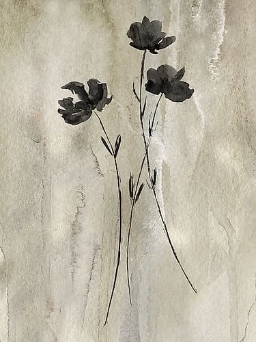 Sumi-e Silhouette III Art Print