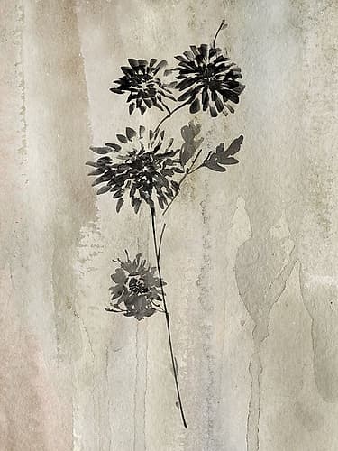 Sumi-e Silhouette IV Art Print