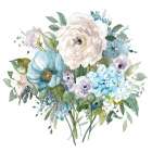 Blue and White Botanical II Art Print