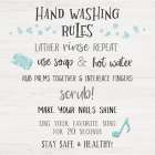Lather Rinse Rules Bathroom Art Print