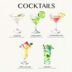 Cocktail Chart Art Print