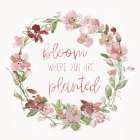 Blush Springtime Wreath I Art Print