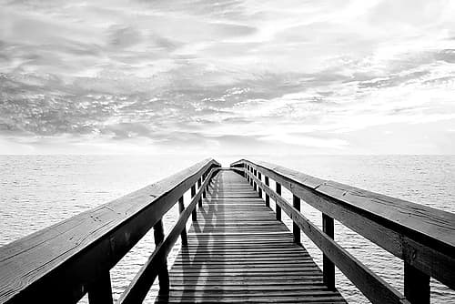 Pier Reflections Coastal Print