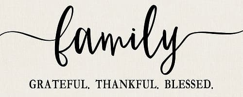 Family Grateful Inspirational Print