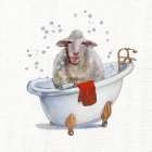 Farm Tub Lamb Art Print