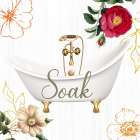 Soak Bathroom Art Print
