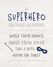 Superhero Bath Art Print