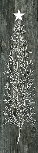 White Wood Tree III Nature Print