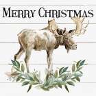 Merry Christmas Moose Art Print