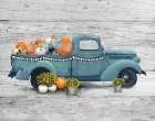 Harvest Blue Truck Art Print