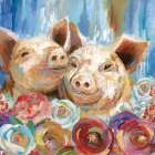 Coming Up Roses Art Print by Nan
