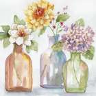 Pastel Farm Flowers Art Print by Nan