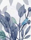 Shadow Leaves in Blue I Art Print