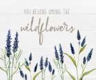 Navy Wildflowers Art Print
