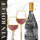 Glam Red Wine Art Print