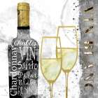 Glam White Wine Art Print