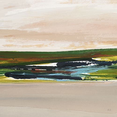 Green Is My Valley I Beach Print
