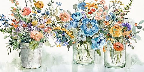 Flower Market Display Art Print by Carol Robinson